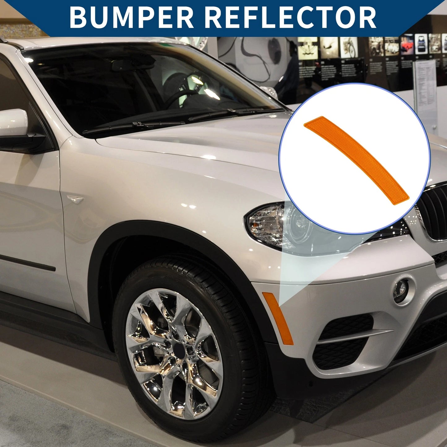 Bumper Reflector for BMW X3 E83 2007-2010 USA Models 1 Pcs Front Right
