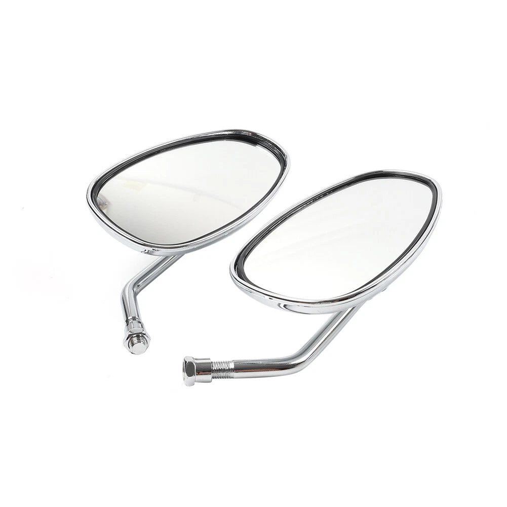 Chrome Rearview Oval Mirror for Honda Shadow Spirit 750 1100 VTX1300 VTX1800 (2001-2010)