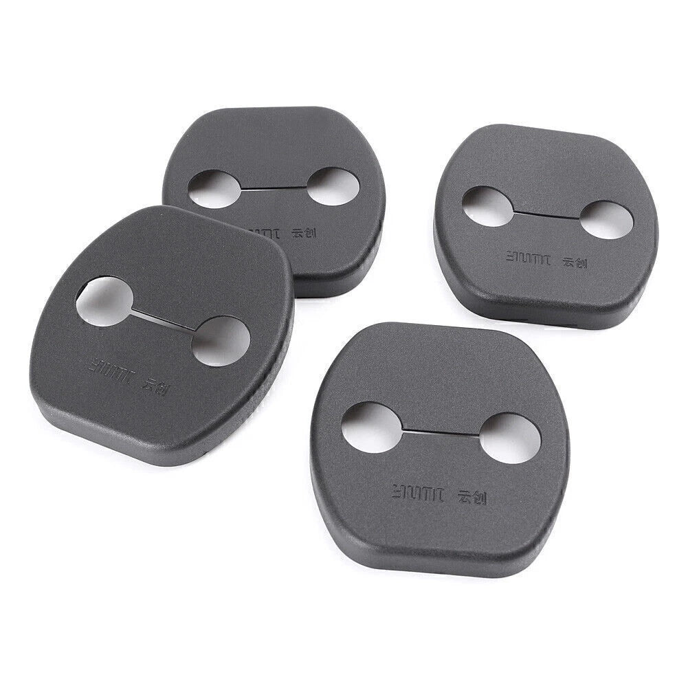 Door Lock Cover Pad Guard Protector Black for Nissan Qashqai (2008-2011)