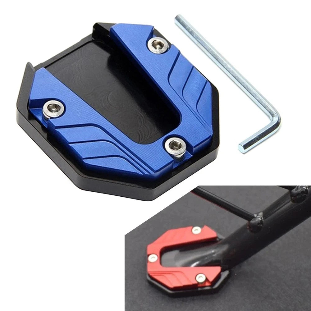 Blue Kickstand Extender Foot Side Stand Pad for Motorcycle
