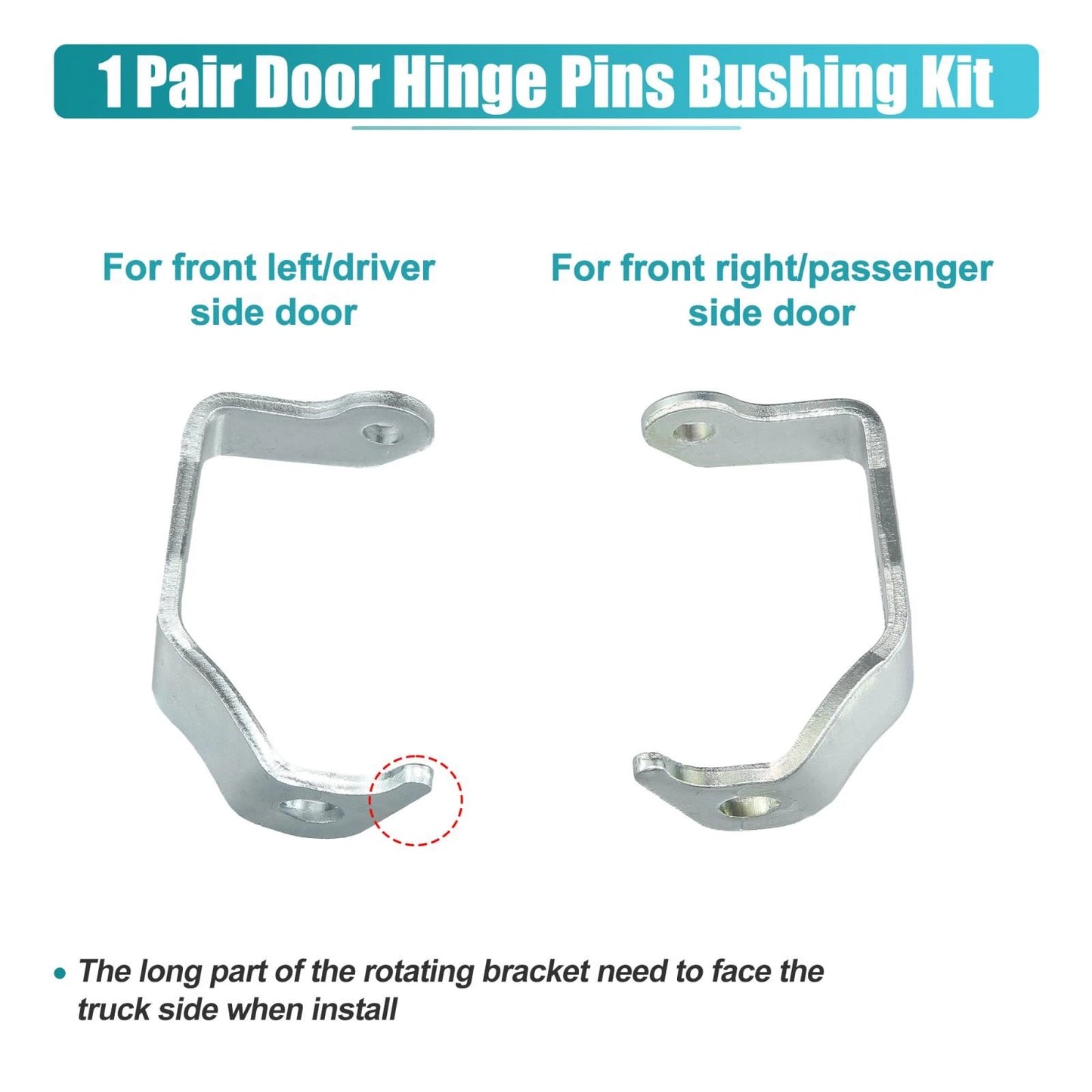 1 Pair Front Door Hinge Pin Bushing Repair Kit for GMC Chevrolet