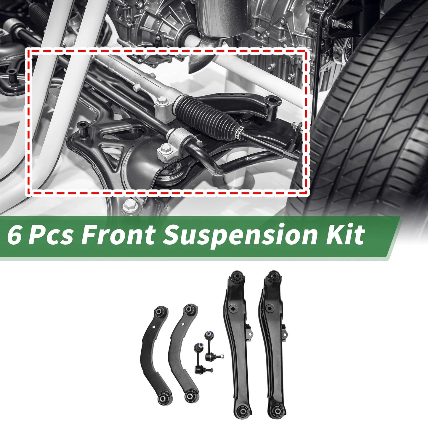 6 x Rear Upper Control Arm Lateral Link for Jeep Compass (2007 - 2009)