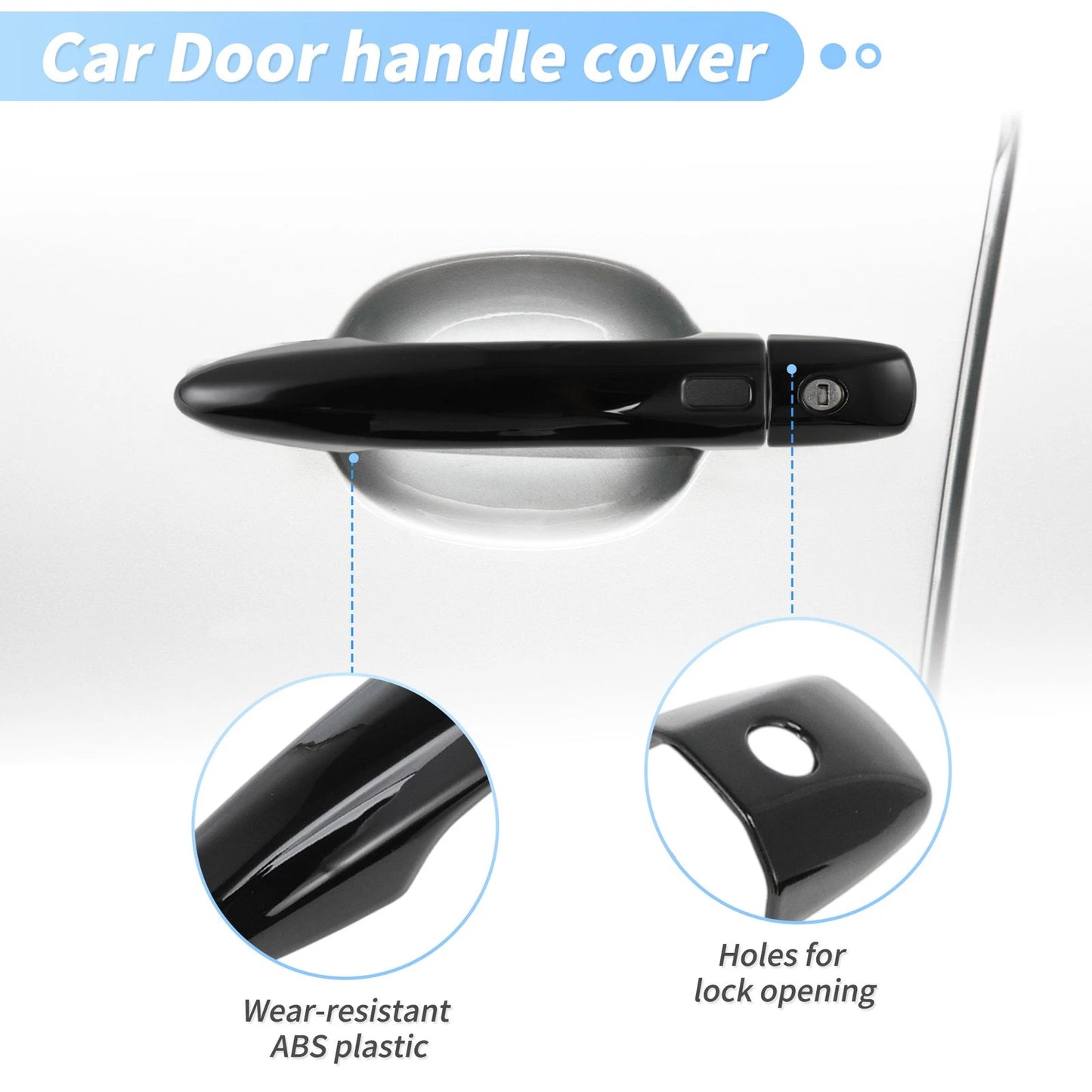 Glossy Black Door Handle Cover for Nissan Sentra Altima X-Trail