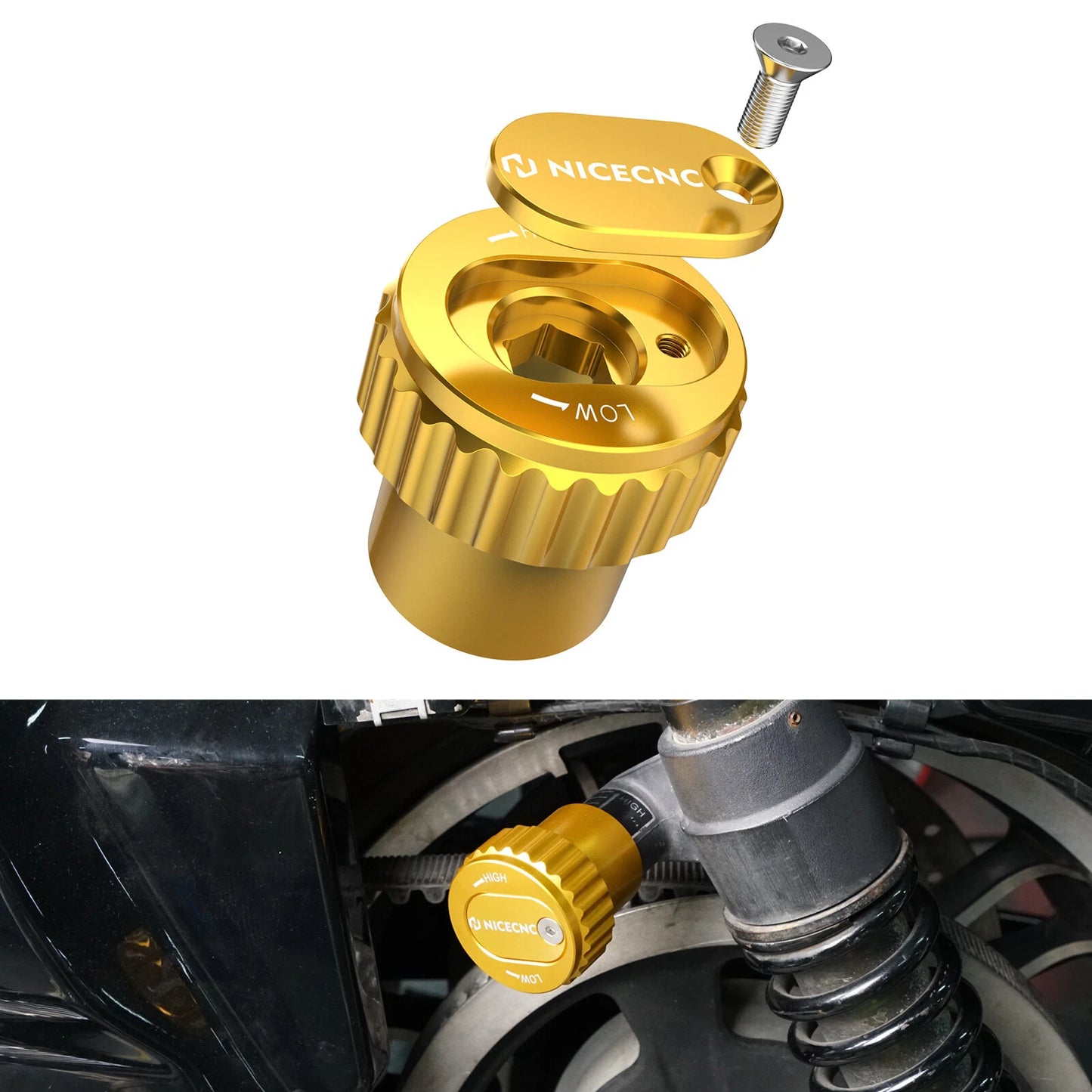 Rear Shock Pre-Load Adjuster for Harley Electra Glide FLHFB (2023)