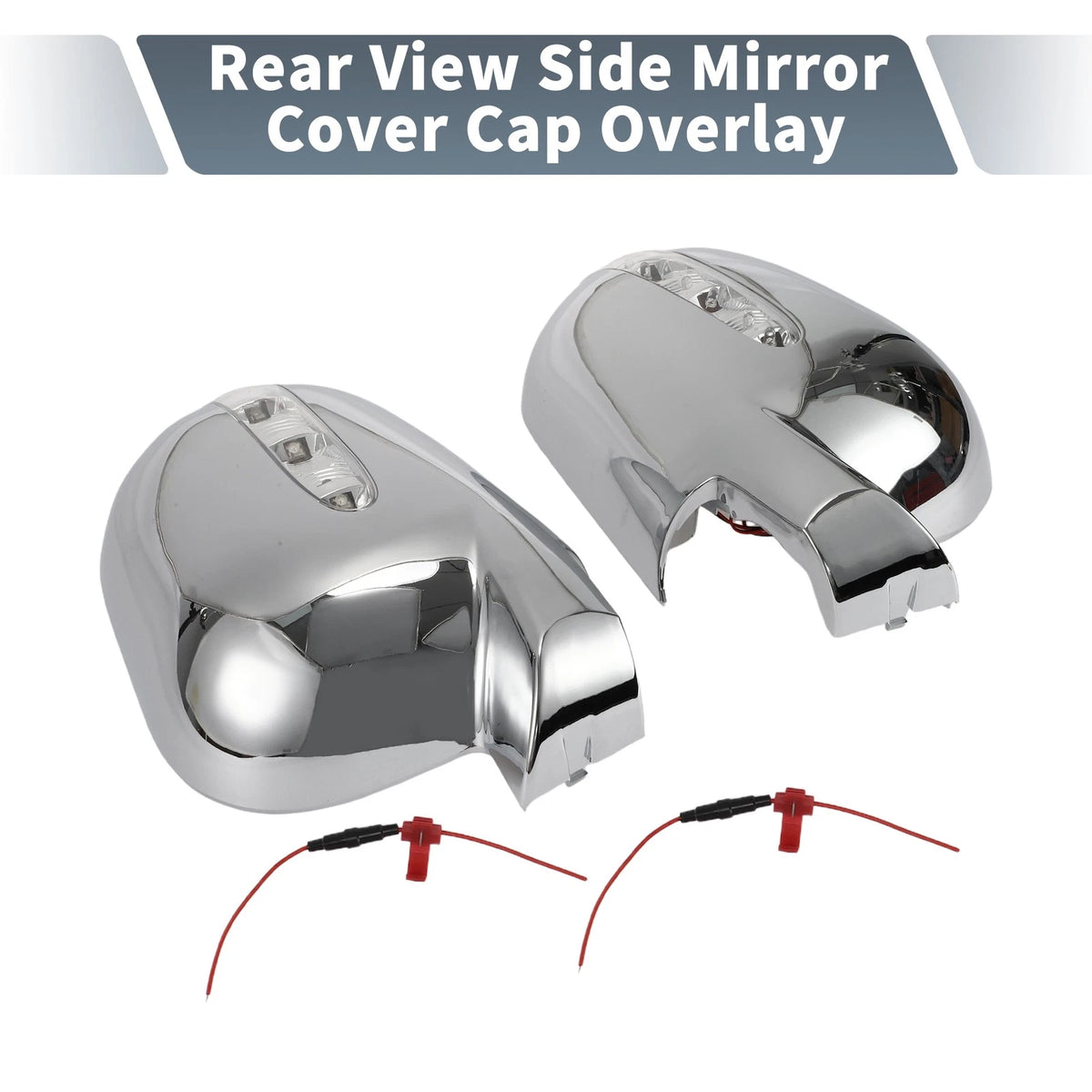 Rearview Mirror Cover Overlay Chrome Plated for Mercedes-Benz M Class (1998-2005)