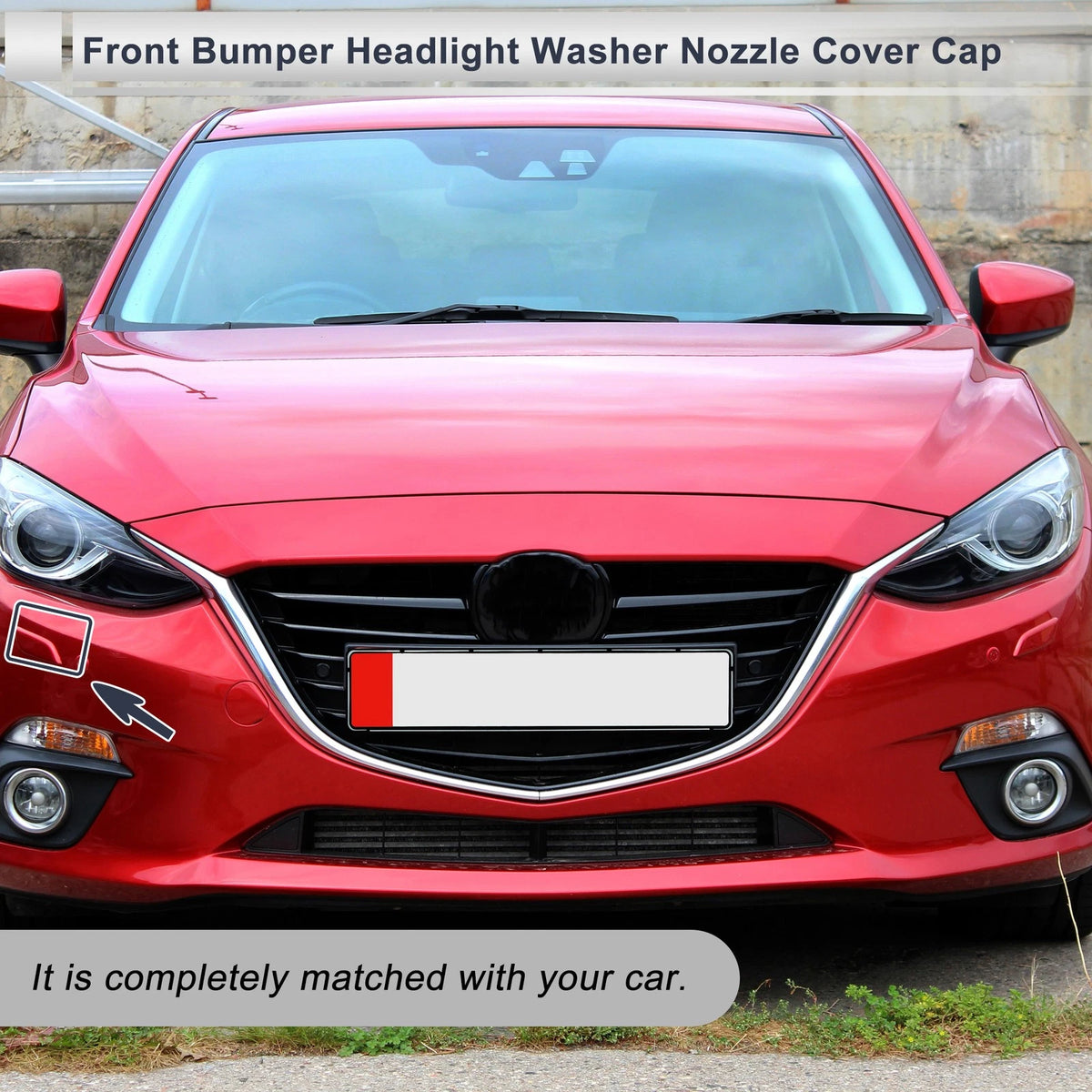Bumper Headlight Washer Nozzle Cover for Mazda 3 M3 Axela (2004-2013)
