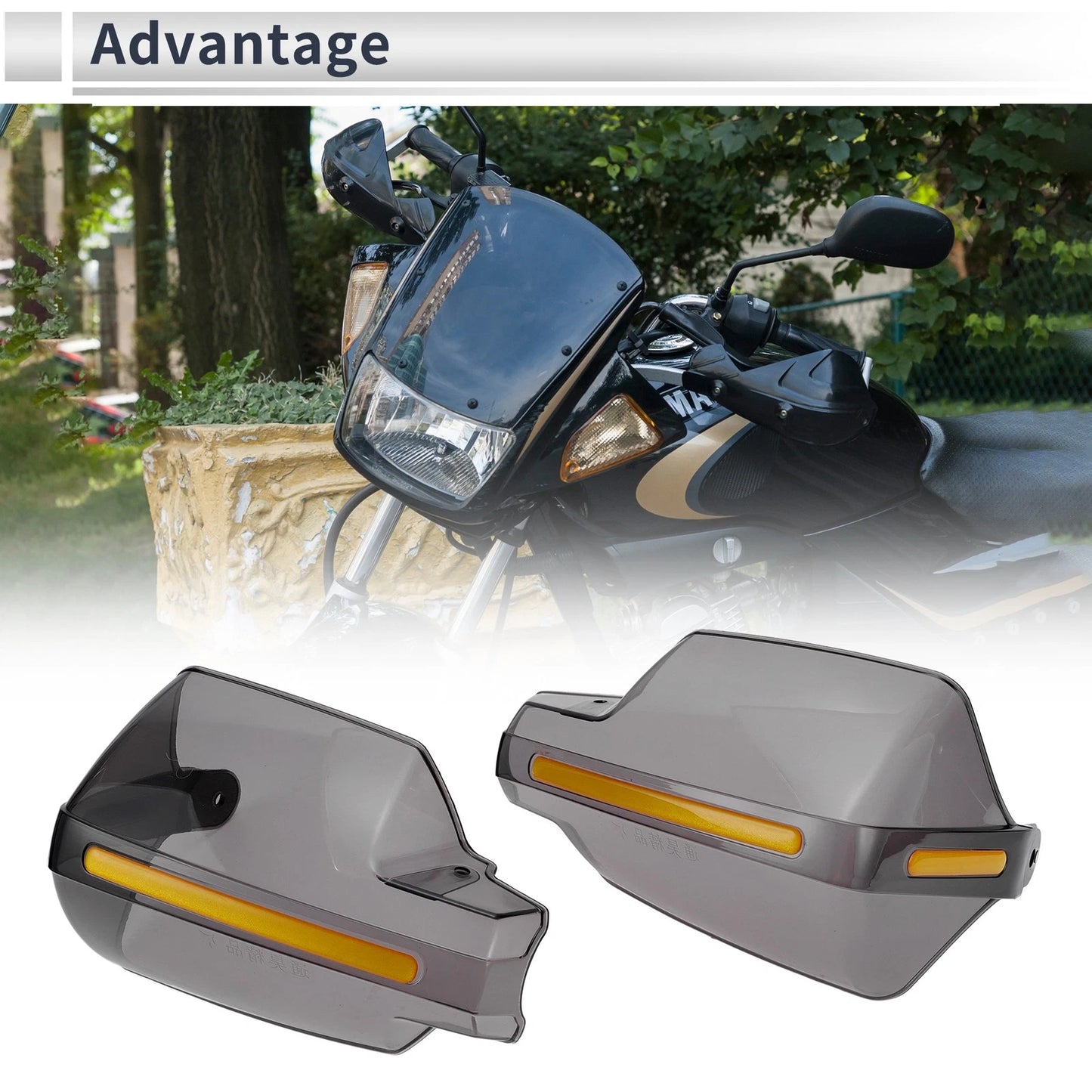 Universal Hand Guard Knuckle Protector for Motorcycle Black Plastic