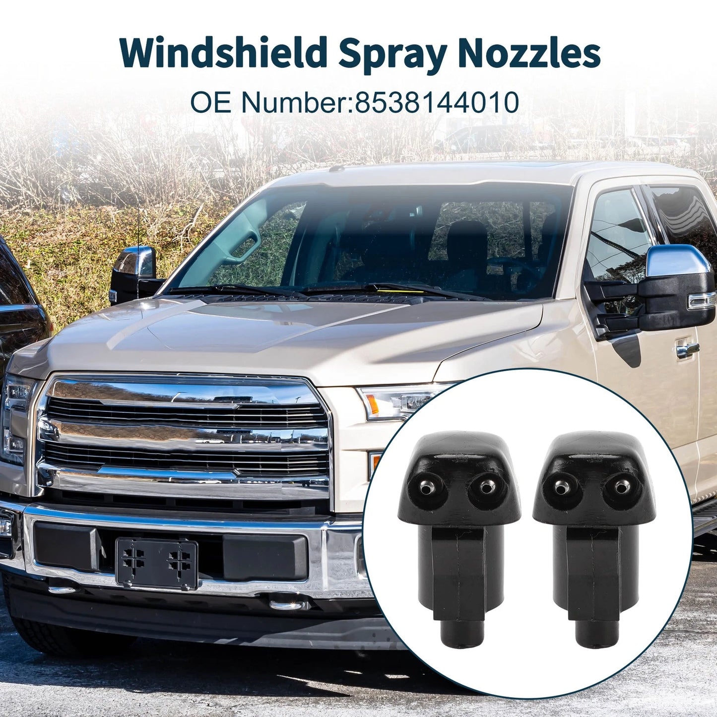 Windshield Washer Nozzle With Gasket, Fluid Hose 1 Set for Toyota 01