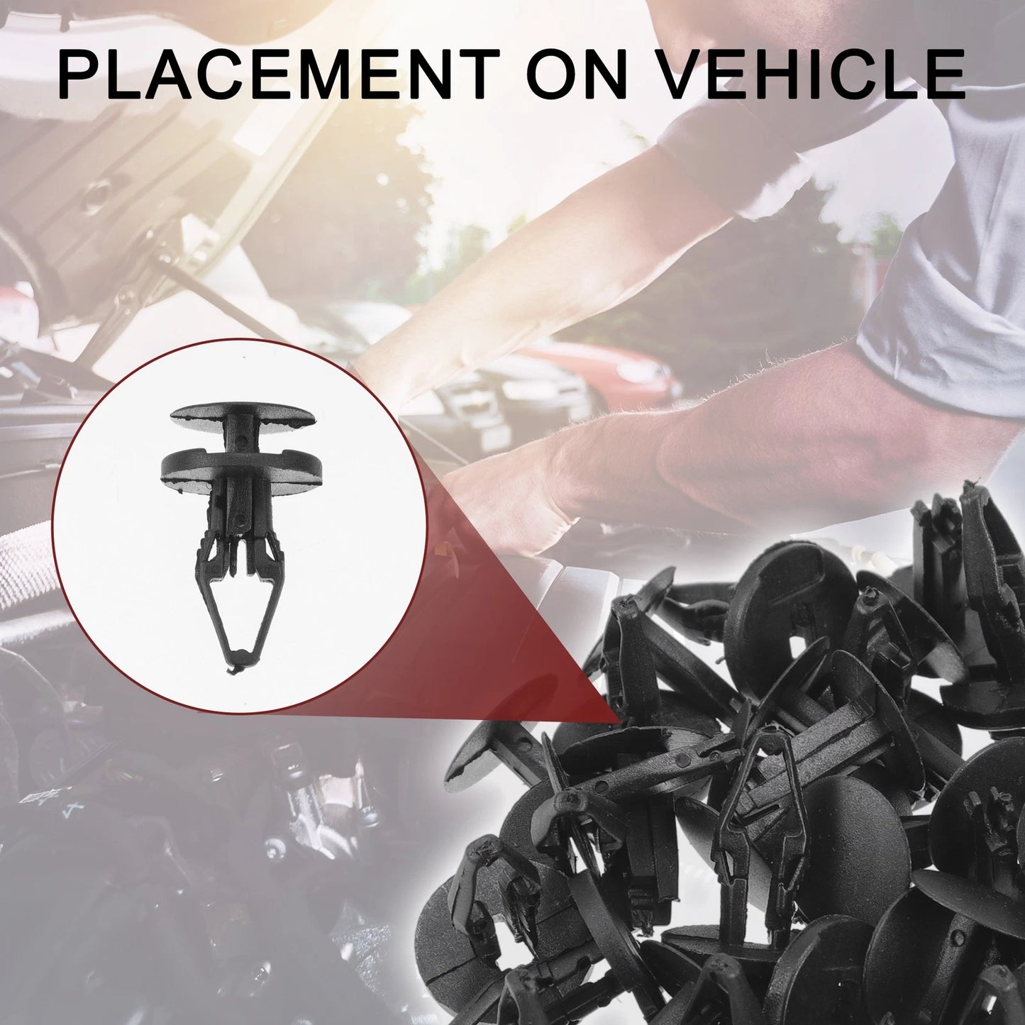 Front Fender Skirt Clip for Chevrolet GMC C/K Trucks (2007-2008) 50 Pcs