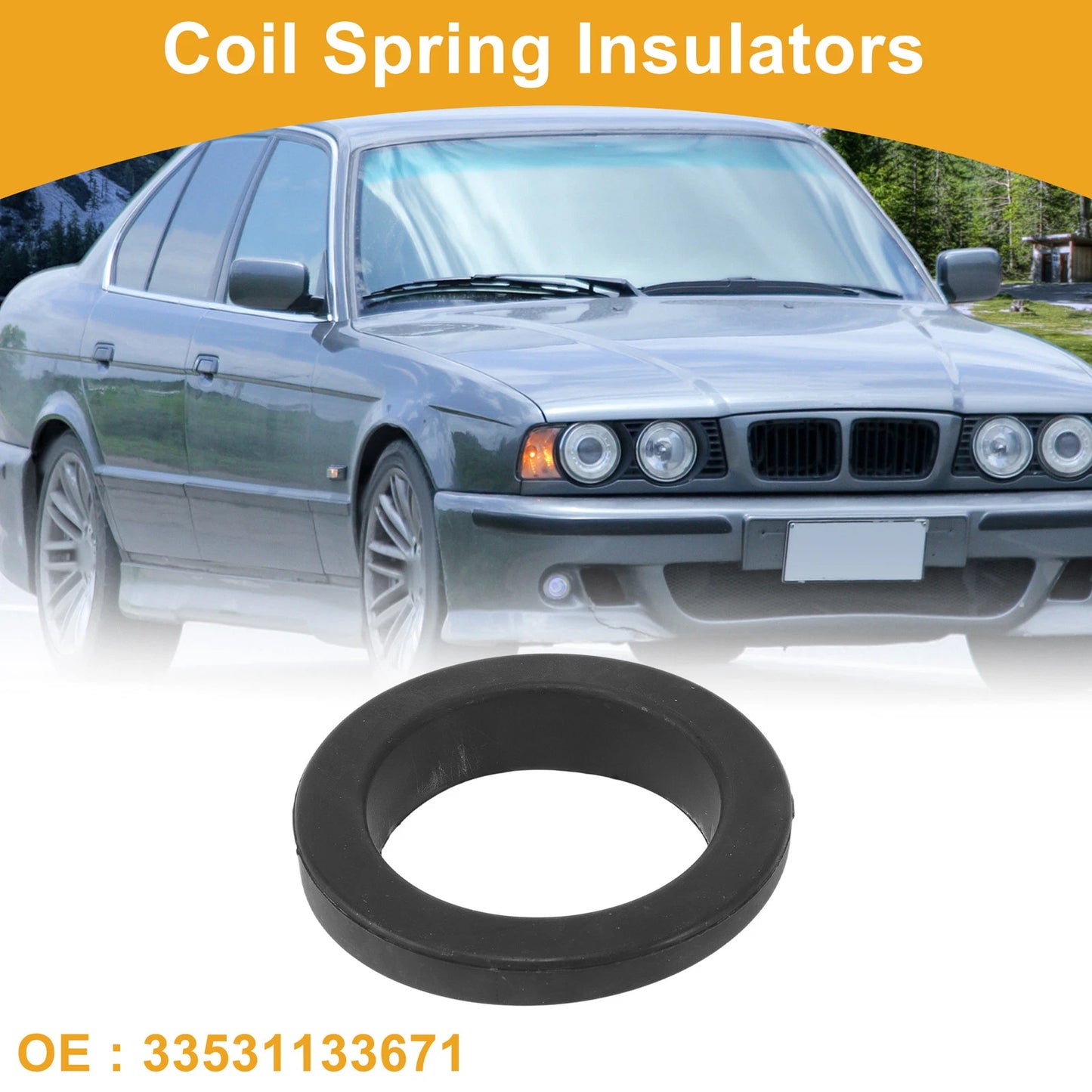 Coil Spring Insulator for BMW 525i (1989-2007) Rubber 1 Pc