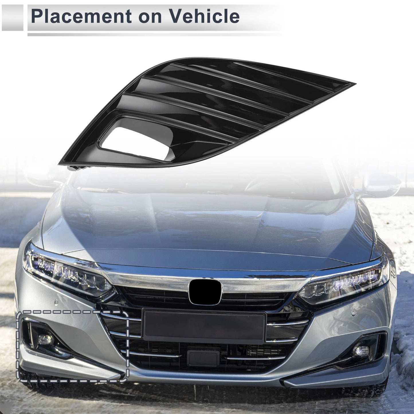 1 Pc / Car Front Right Fog Light Grill for Toyota Camry SE/XSE (2018–2020)
