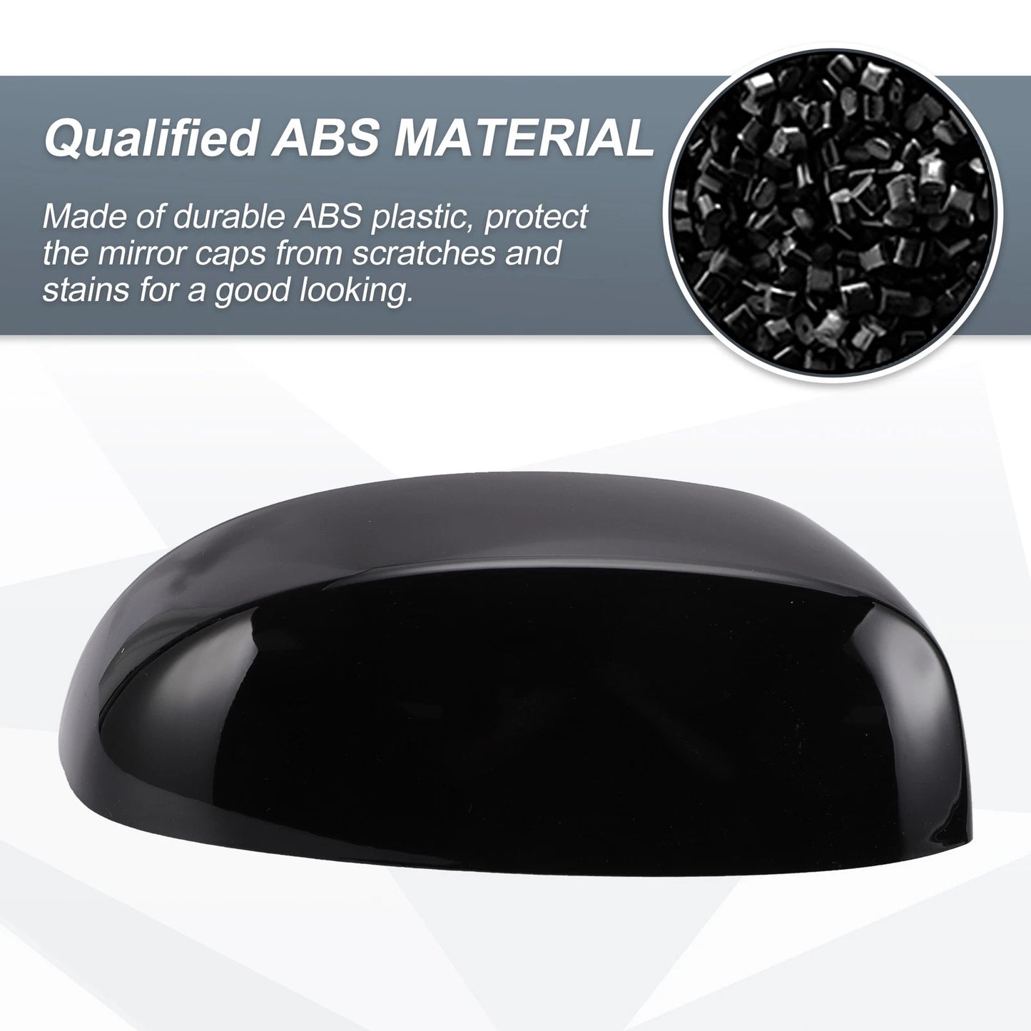 1 Set Rearview Mirror Cover Cap Gloss Black for Chevrolet Avalanche, GMC