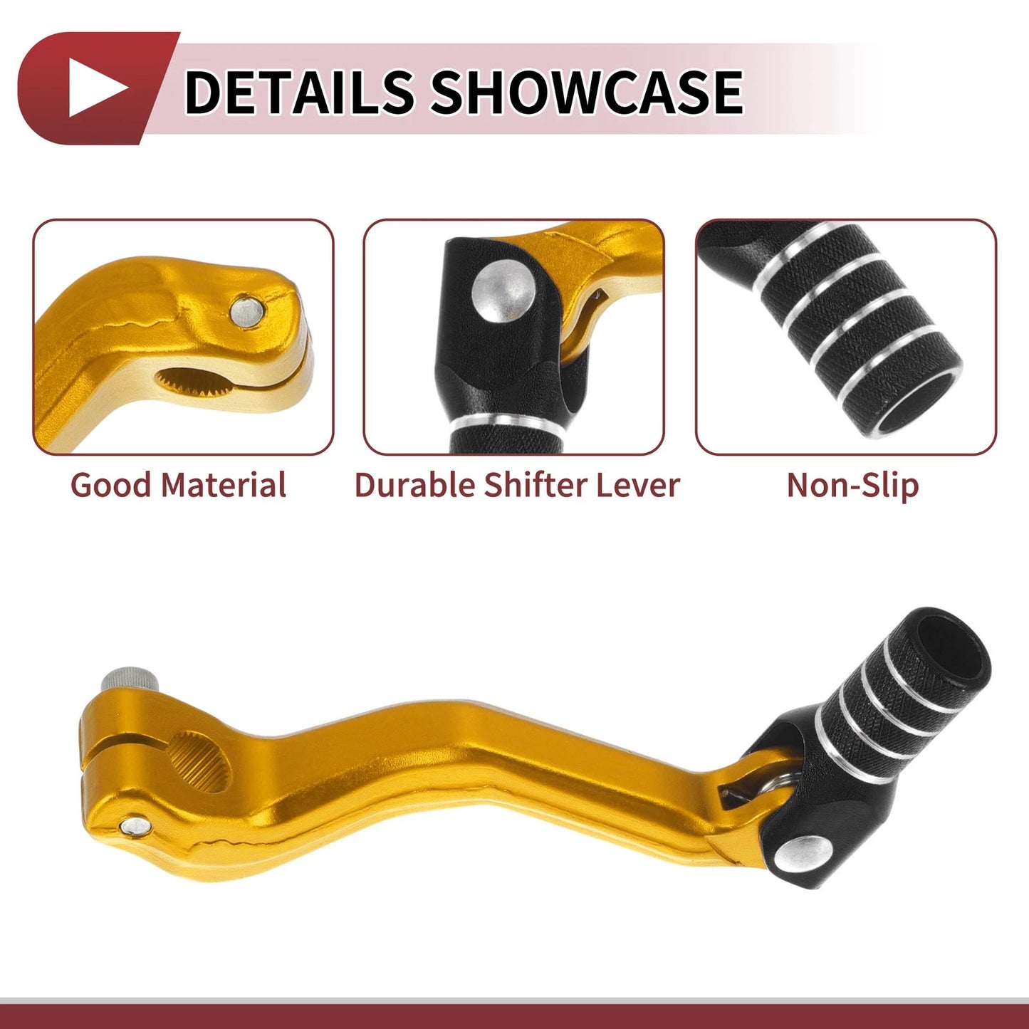 Shifter Lever / 1 Pc / Folding Gear Shifter Lever for Kayo T2 Gold Tone Black