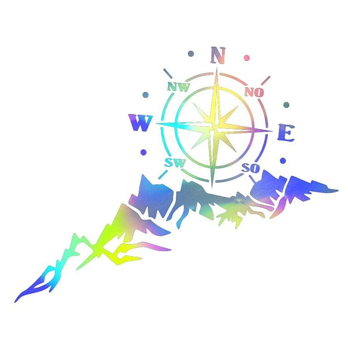 Compass Mountain Decal Graphics Sticker for SUV Car Hood Body Side Door