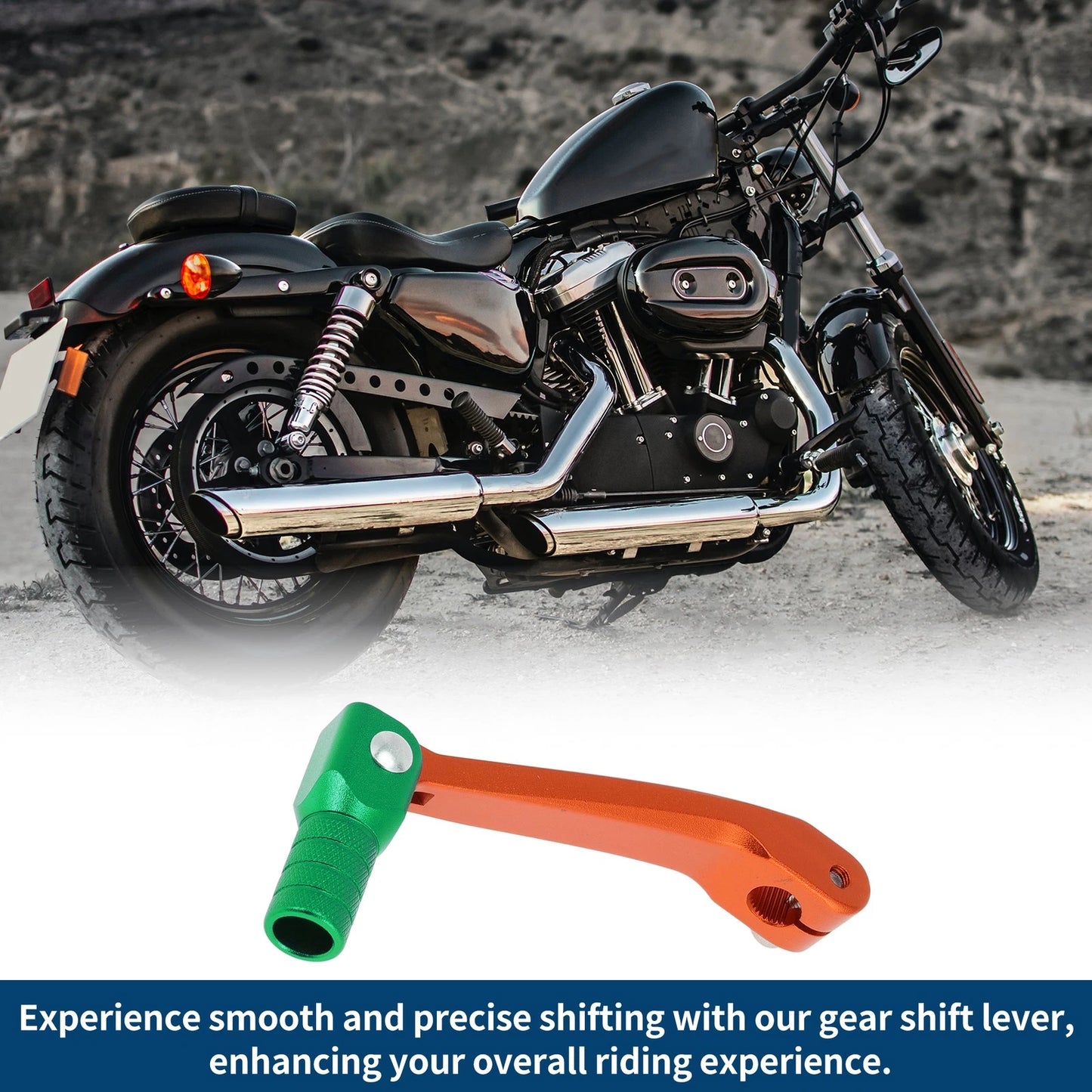 Folding Shifter Lever for Honda CRF150F (2003-2017) - Orange Green