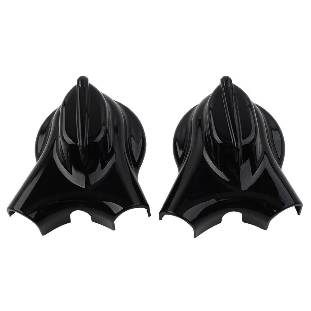 Black Rear Swingarm Axle Covers for Harley Heritage Softail (2008-2017)
