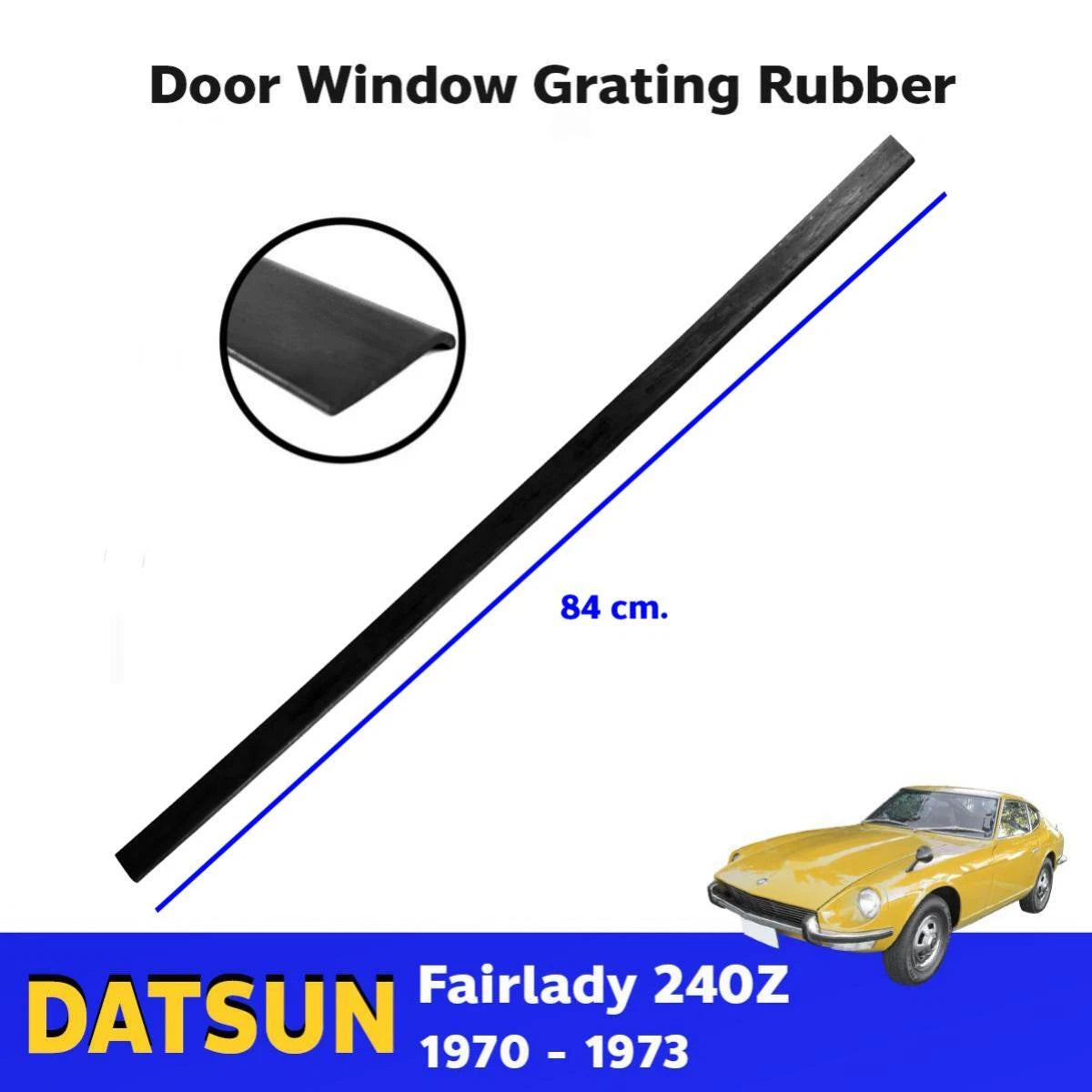1x Door Window Grating Bottom Rubber Seal Fits Datsun Fairlady 240Z 260Z 1970-73
