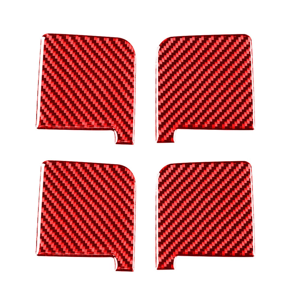 4 x Red Carbon Fiber Door Handle Bowl Covers for Toyota Tundra (2014-2021)