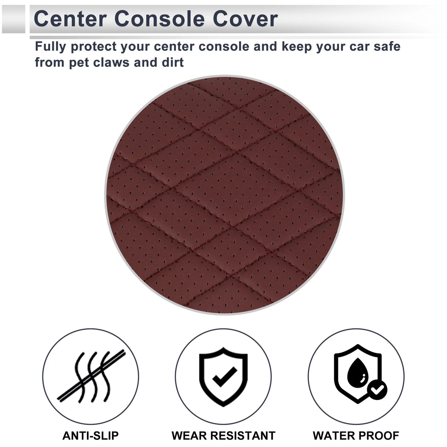 Center Console Cover for BMW 3 Series G20 (2020-2024) Wine Red 1 Pc