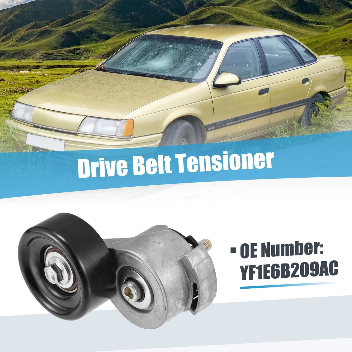 Belt Tensioner Pulley Assembly for Ford Taurus (1993-2007)
