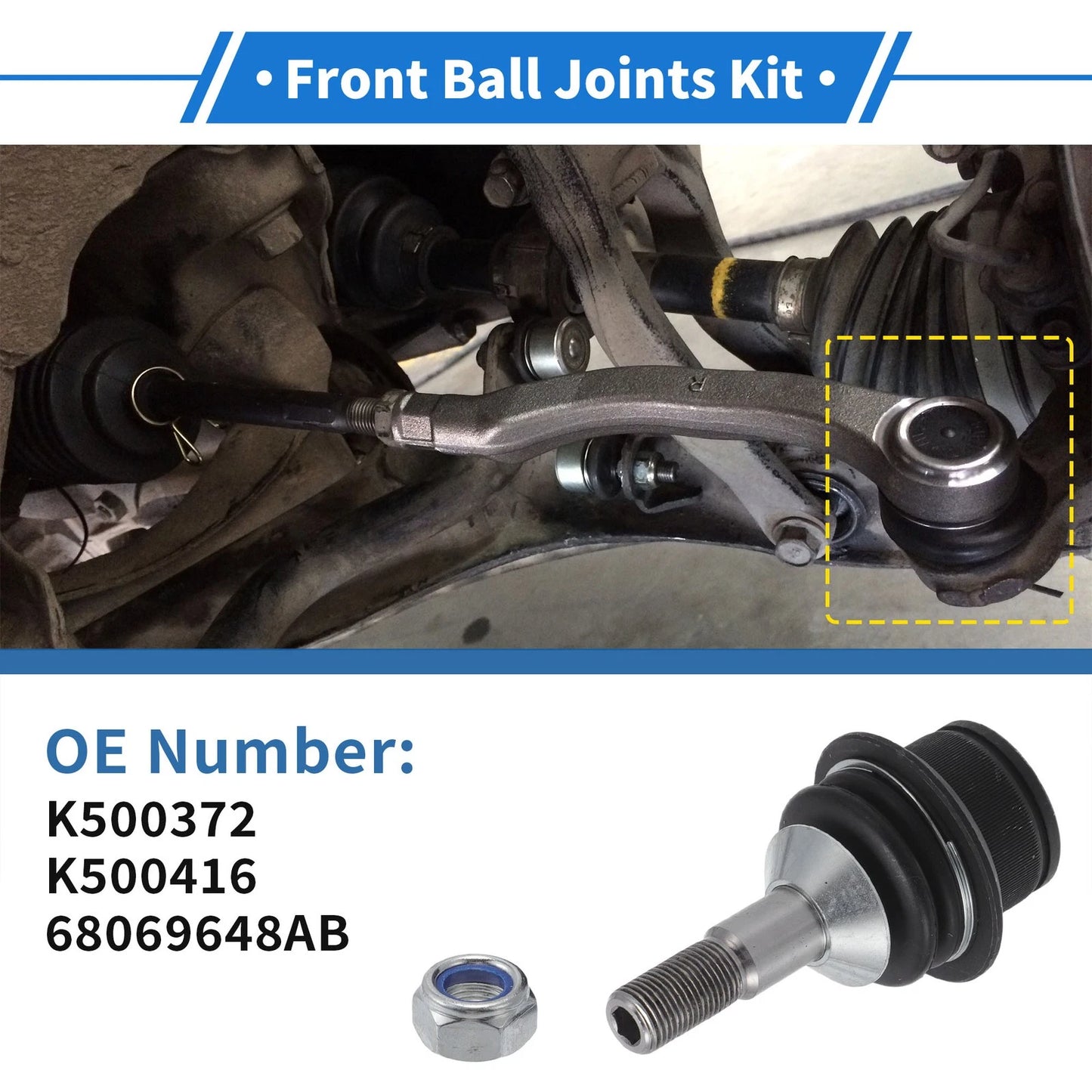 Front Lower Ball Joints for Jeep Grand Cherokee (2011-2021)