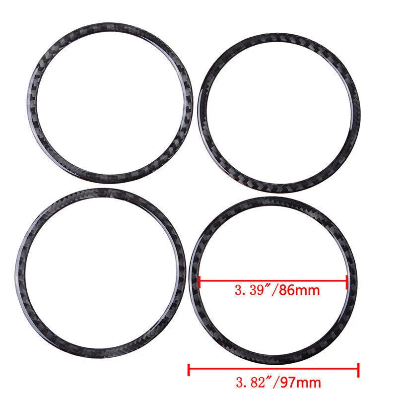 Carbon Fiber Door Panel Speaker Ring Trim Cover for BMW F30 F34 (2013-2019)