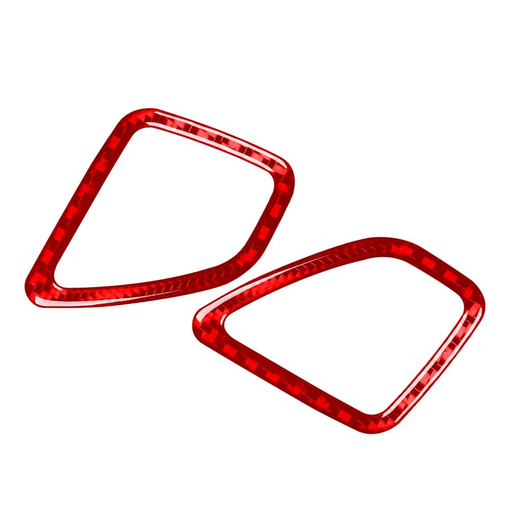 Carbon Fiber Red Dashboard Air Vent Outlet Cover Trim for Jeep Cherokee (2014-2023)