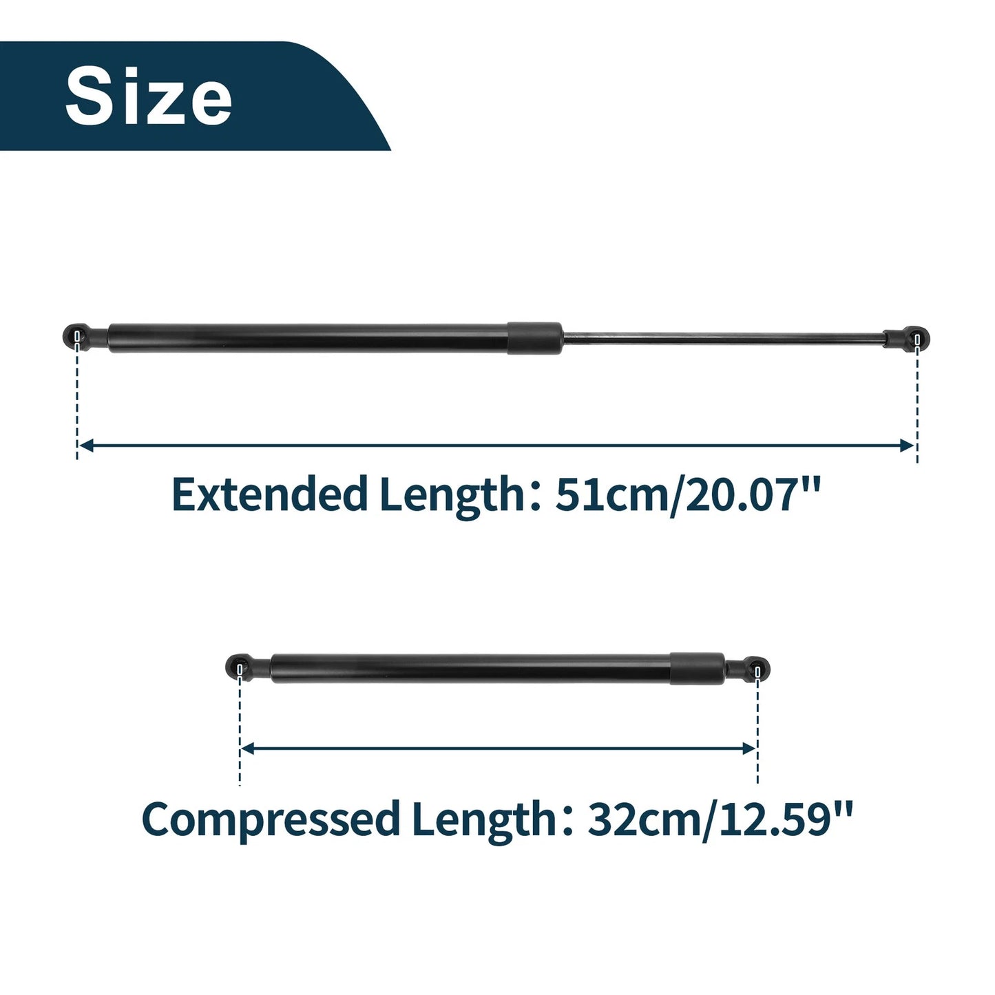 Rear Hatch Lift Supports 2 x Gas Springs for Toyota Prius (W3) (2001-2009)