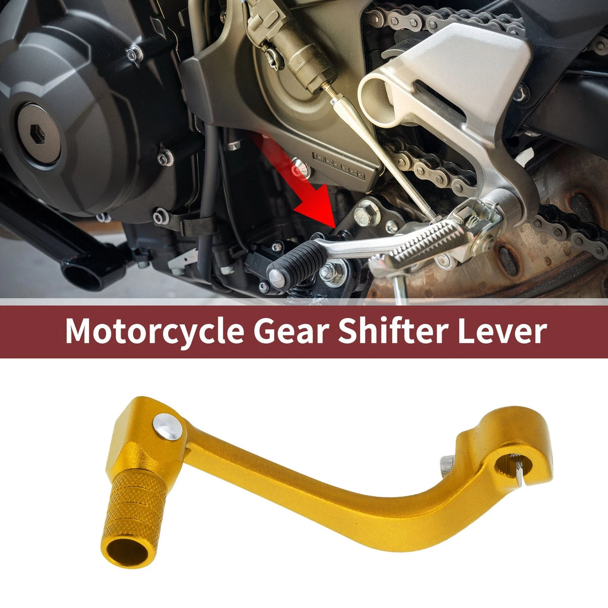 Folding Motorcycle Gear Shifter Lever for Honda CRF110F (2013-2018) Gold
