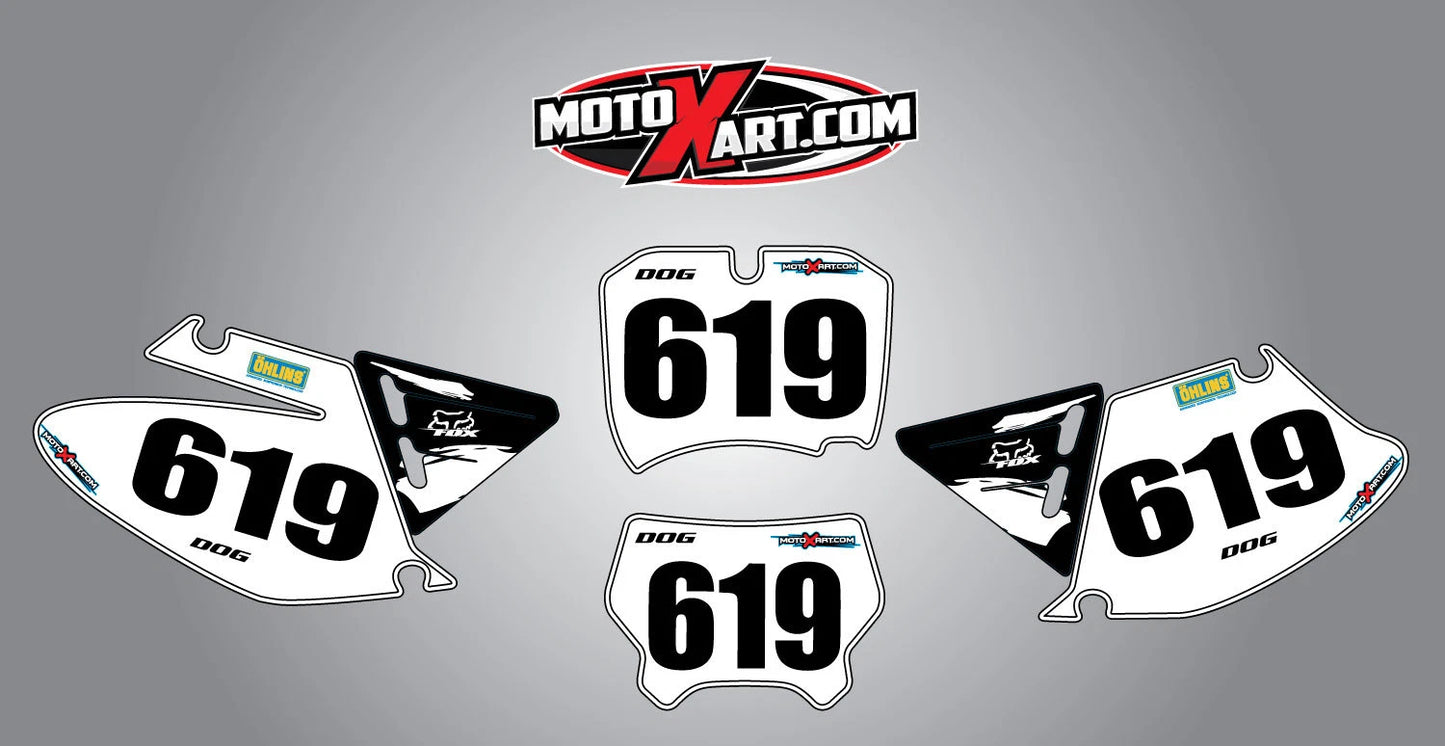 Custom Number Plate Decals for TM Racing 125-400 (2004-2007)