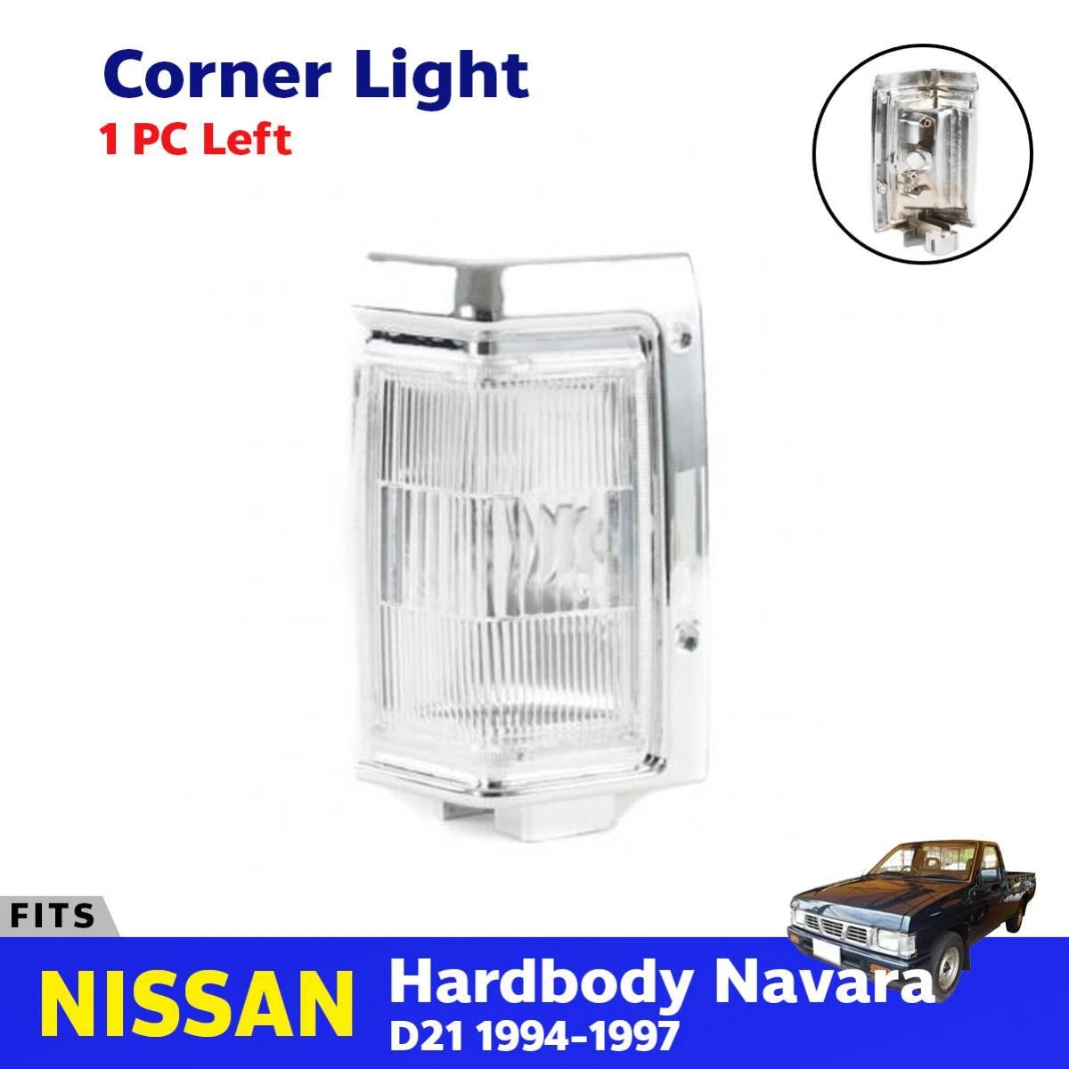 Corner Light Indicator Cover Lens Feft Fits Nissan Navara D21 Pickup 1994-97 D06
