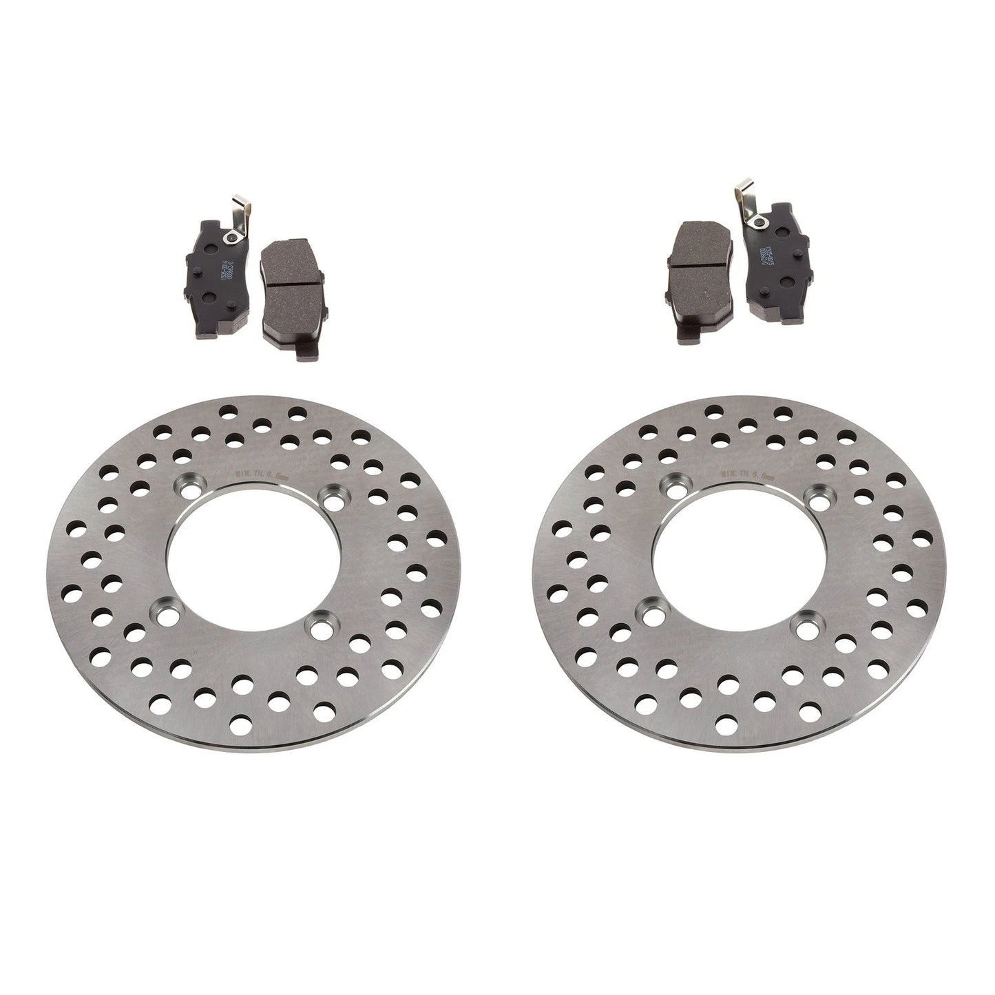2 x Rear Rotors & Semi-Metallic Pads for Honda Big Red 700 (2009–2013)