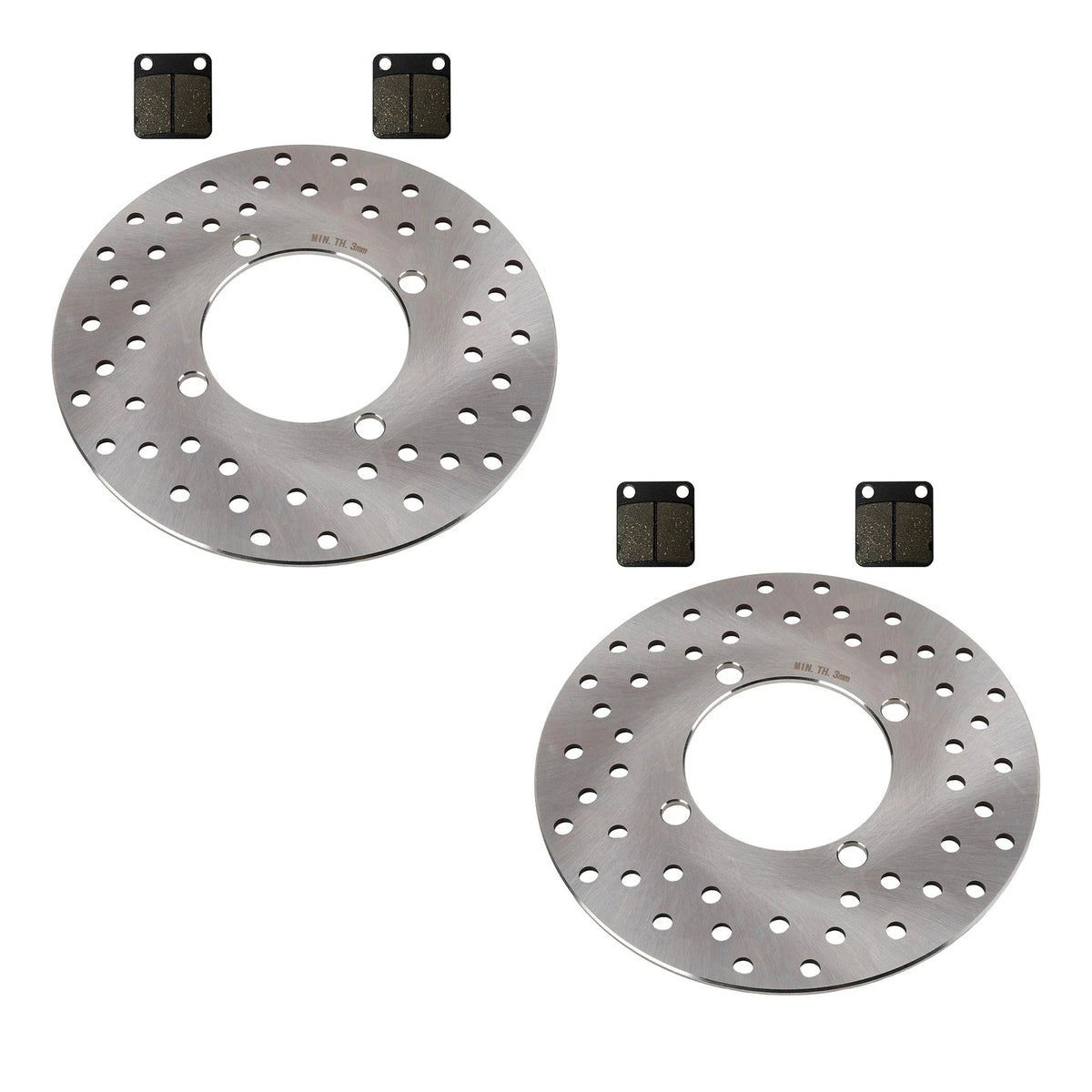 2x Front Brake Rotors & Semi-Metallic Pads for Suzuki Vinson 500 (2002–2007)