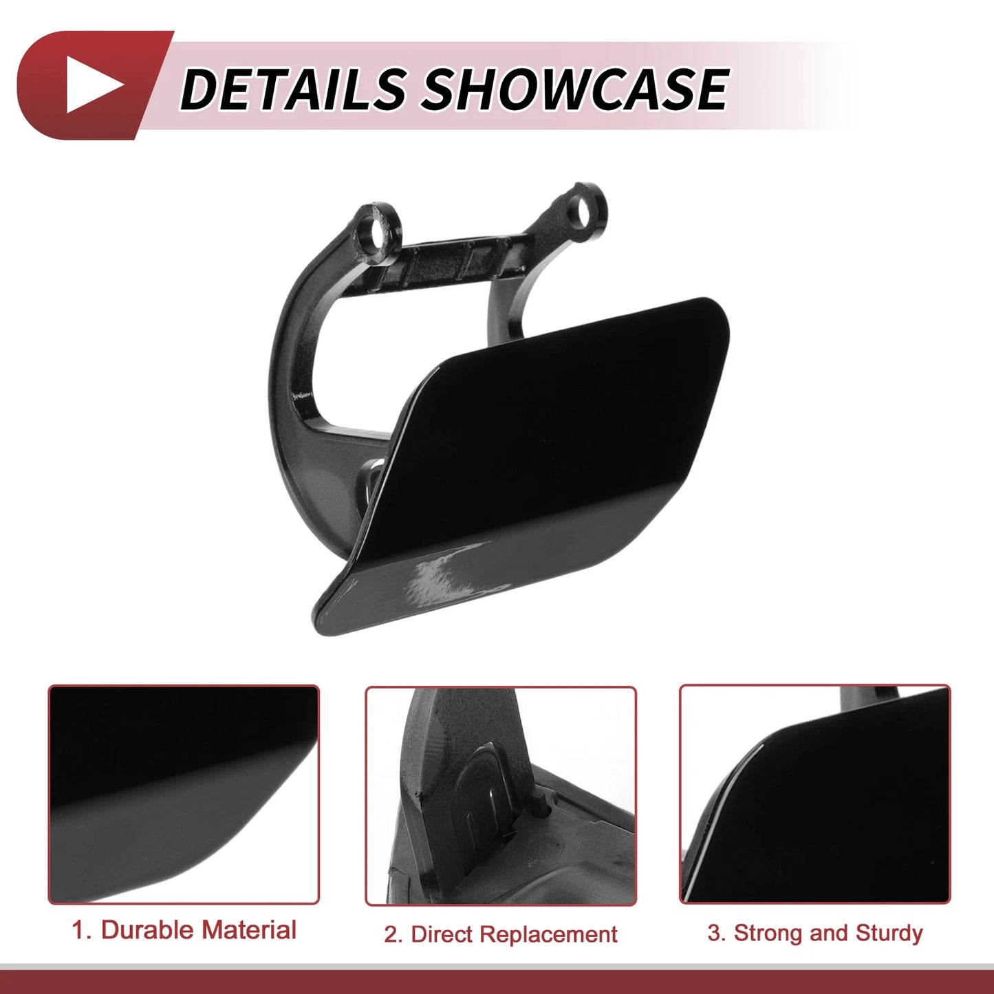 Front Left Washer Nozzle Cover for BMW 740i (2013-2015) Black