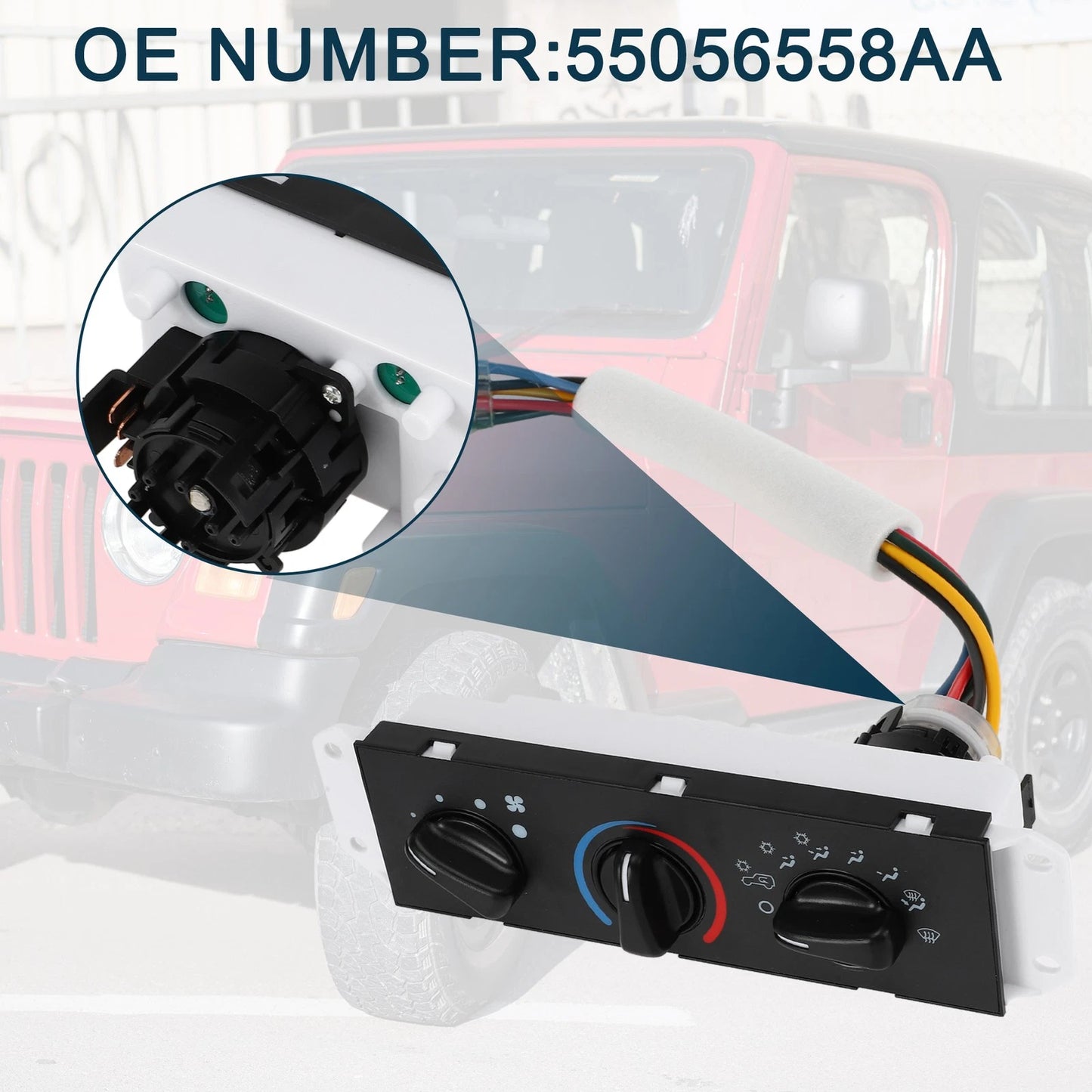 A/C Heater Climate Control Switch for Jeep Wrangler TJ (2003-2006)