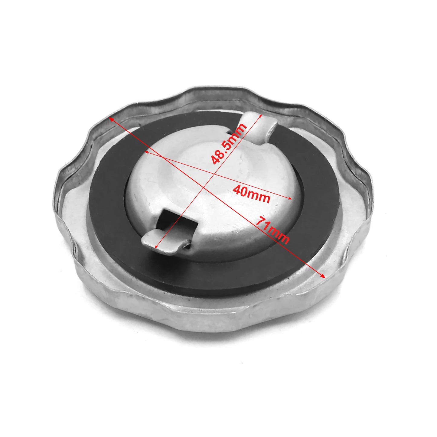 Gas Cap 1 x for Silver Tone Metal Cycle Scooter
