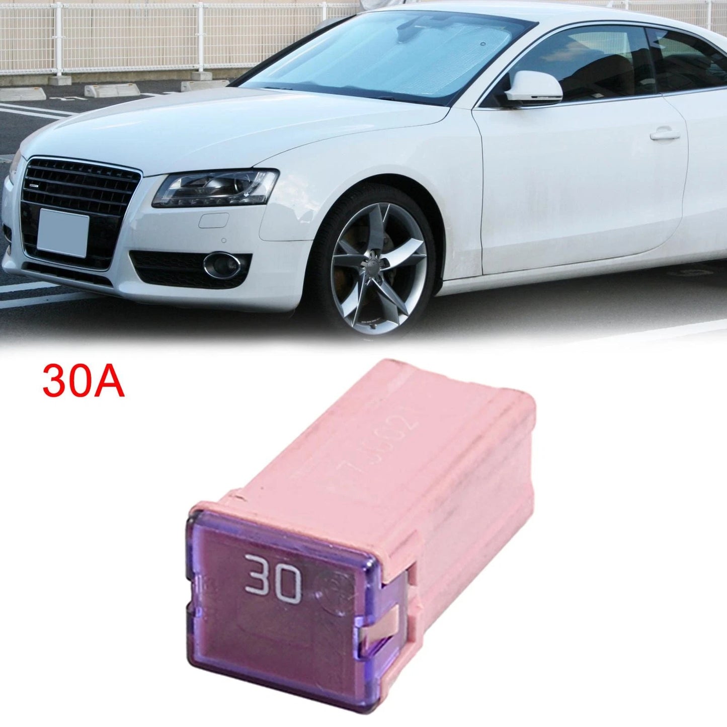 30A Pink PAL Fuse Blades Mini Female Connector for Car Trucks Vehicles