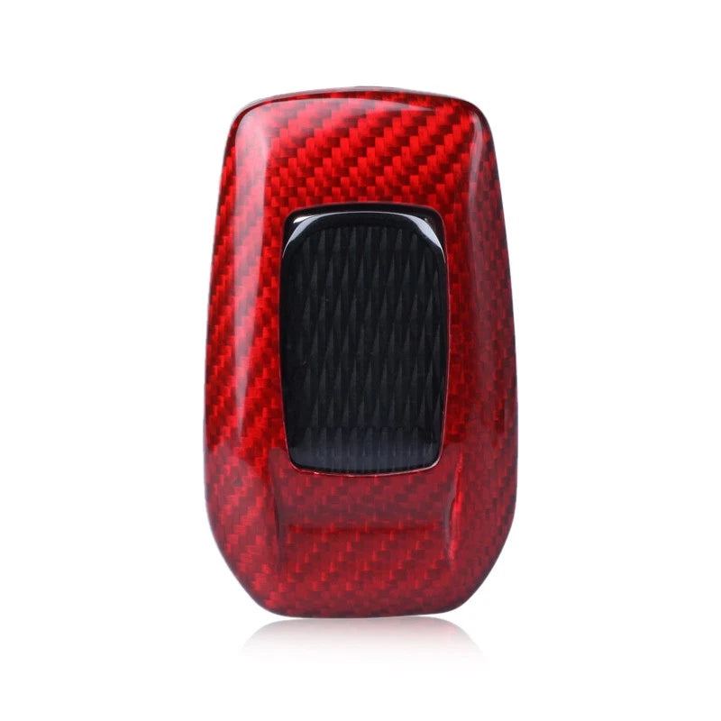 Red Carbon Fiber Key Cover Fob Pouch for Toyota Alphard RAV4 (2019-2023)