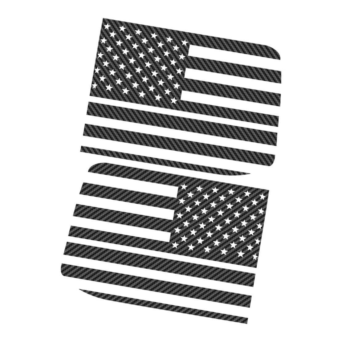 2 x Rear Window Side Panel Decor Stickers for Ford F150 (2015-2022) US Flag