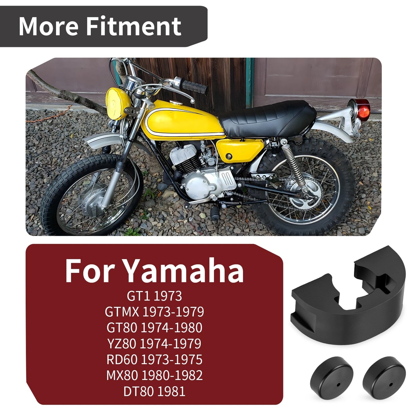 Gas Fuel Petrol Tank Cushion & Mount Damper For Yamaha GT1 GTMX GT80 YZ80 RD60
