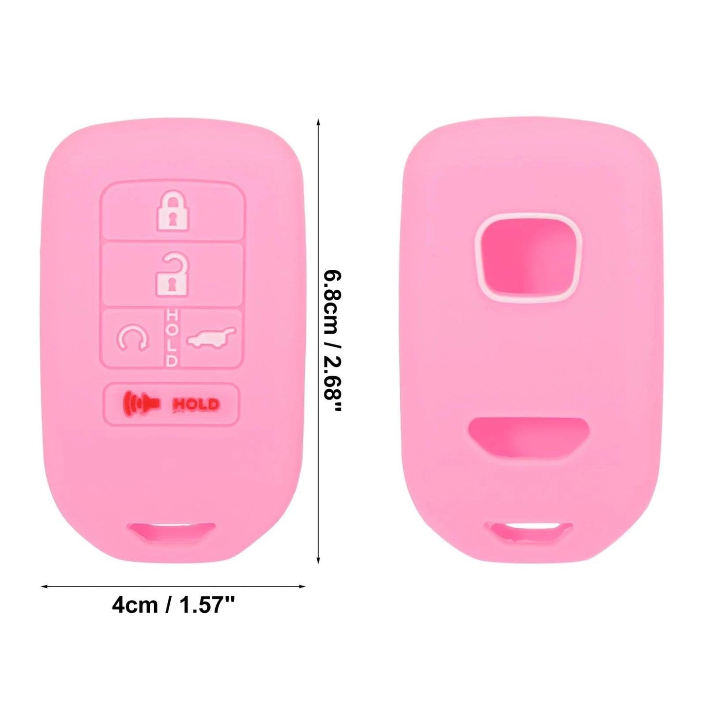 5 x Button Key Fob Cover Case Pink for Honda Accord, Civic, CR-V (2003-2023)