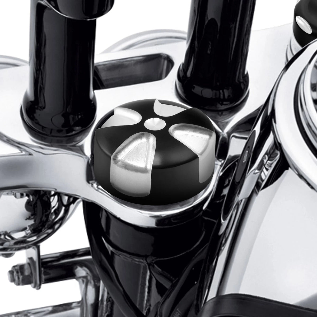 Triple Tree Top Fork Nut Bolt Cover for Harley Sportster XL883 (2009-2013)
