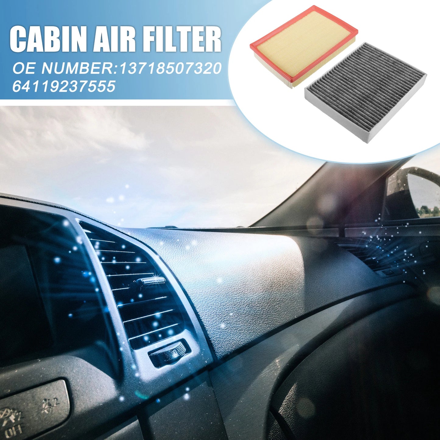 Car Cabin Air Filter Set for BMW 328i (2014-2016)