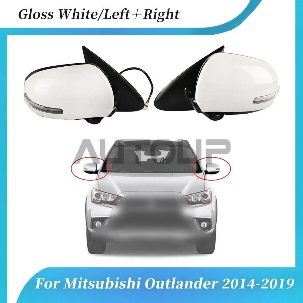 Pair Door Mirror LH & RH Heated w/Signal for Mitsubishi Outlander (2014–2019)