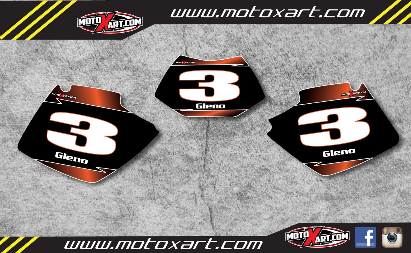 Custom Number Plate Graphics for KTM EXC (1998-2003) - Stickers/Decals