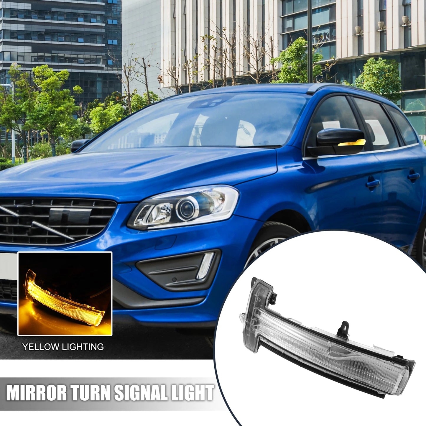 LED Front Left Side Mirror Turn Signal Light for Volvo XC60 (2010-2023)