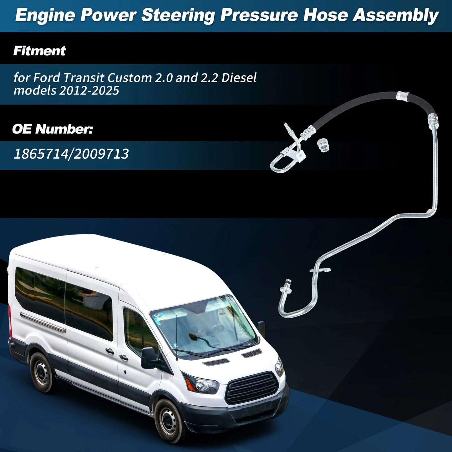 Steering Pressure Hose for Ford Transit Custom (2012-2025)