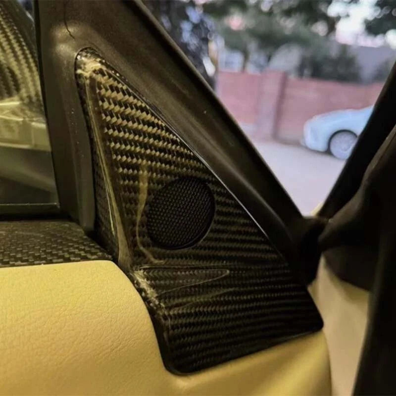 Carbon Fiber A Pillar Speaker Panel Cover for RHD/LHD Maserati GT 2008-16