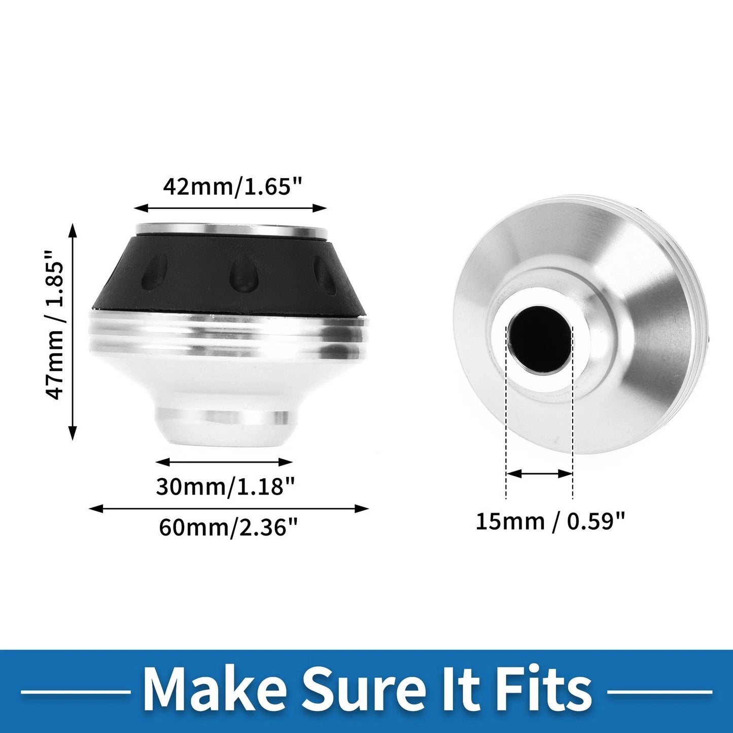 Front Fork Sliders / 2 x / Falling Protection Silver Tone for Motorcycle