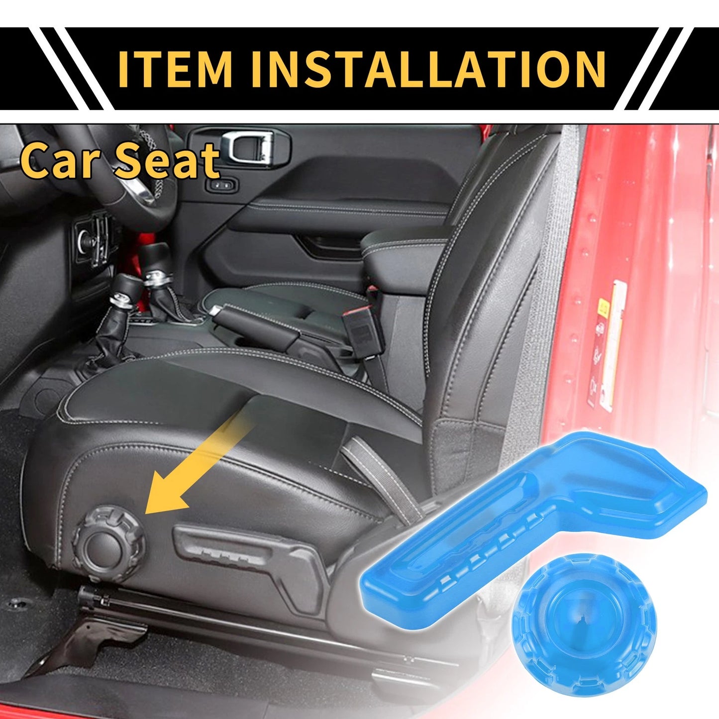 Seat Adjustment Button Cover Trim for Jeep Gladiator JT (2018-2024) Light Blue